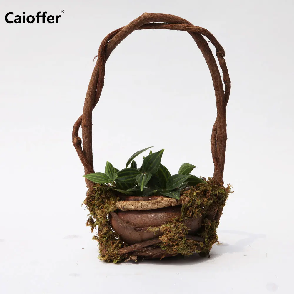 Caioffer Ceramic Plant Flower Pots With Hand-woven Rattan Handle Wood Pot De Fleur Exterieur Garden Stand Decoration Flowerpots
Caioffer Ceramic Plant Flower Pots With Hand-woven Rattan Handle Wood Pot De Fleur Exterieur Garden Stand Decoration Flowerpots