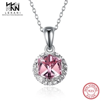 Romantic Cute Pink Crystal From Swarovski Pendant Necklace 925 Sterling Silver Fine Jewelry For Women Wedding Party Accessories
Romantic Cute Pink Crystal From Swarovski Pendant Necklace 925 Sterling Silver Fine Jewelry For Women Wedding Party Accessories