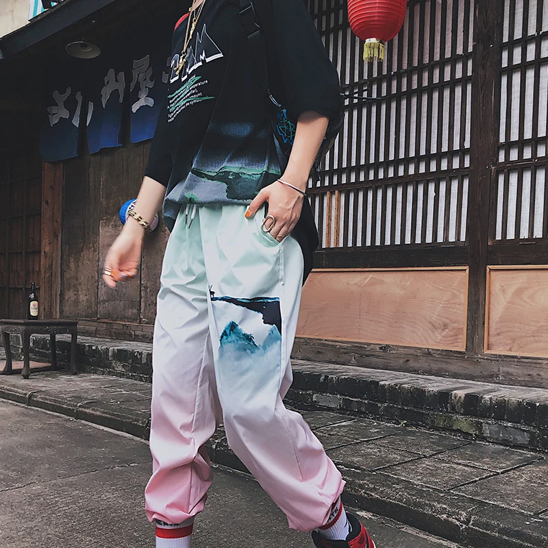 Deer Printed Gradient Jogging Pants Women Elastic Waist Hip Hop Pants Ankle -length Pants Woman 3Colors
Deer Printed Gradient Jogging Pants Women Elastic Waist Hip Hop Pants Ankle -length Pants Woman 3Colors