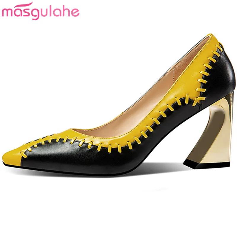 Masgulahe big size 34-41 fashion spring autumn new shoes woman pointed toe shallow genuine leather shoes women high heels shoes
Masgulahe big size 34-41 fashion spring autumn new shoes woman pointed toe shallow genuine leather shoes women high heels shoes