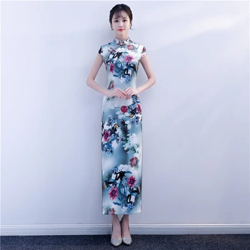 Shanghai Story 2018 Long Chinese Style Dress Flower Print Qipao dress Short Sleeve cheongsam For Women
Shanghai Story 2018 Long Chinese Style Dress Flower Print Qipao dress Short Sleeve cheongsam For Women
