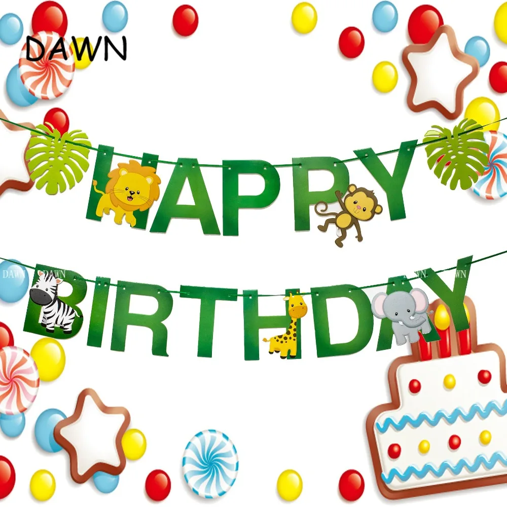 Happy Birthday Banner Cartoon Animal Paper Kids Banner Jungle Party Decoration Baby Shower Cartoon Party Favors Decoration
Happy Birthday Banner Cartoon Animal Paper Kids Banner Jungle Party Decoration Baby Shower Cartoon Party Favors Decoration