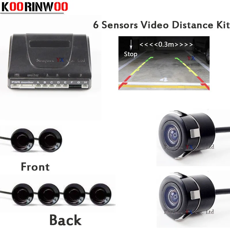 Koorinwoo Car Radar Parking Sensors kit 22MM Video Distance Front Camera Rear view camera Parktronic System Car detector Vehicle
Koorinwoo Car Radar Parking Sensors kit 22MM Video Distance Front Camera Rear view camera Parktronic System Car detector Vehicle