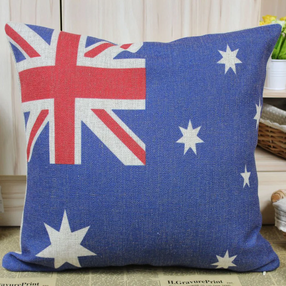 LINKWELL Wholesale Retail Free shipping High Quality Linen Cotton Australian flag Pillow case
LINKWELL Wholesale Retail Free shipping High Quality Linen Cotton Australian flag Pillow case