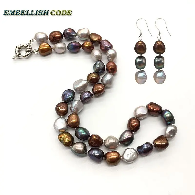 selling well Hong Kong Peacock coffee gray color wonderful baroque real pearls choker necklace hook dangle earring set for girl
selling well Hong Kong Peacock coffee gray color wonderful baroque real pearls choker necklace hook dangle earring set for girl