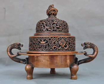 wedding decoration Marked Chinese Red Old Bronze Dragon Eight Treasure Statue Incense burner Censer New Year
wedding decoration Marked Chinese Red Old Bronze Dragon Eight Treasure Statue Incense burner Censer New Year