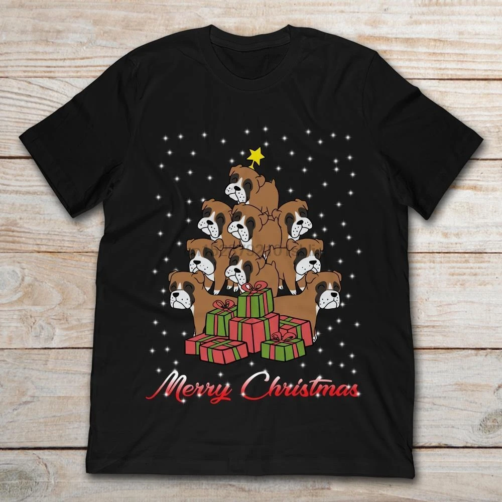 Funny Boxer Dog Merry Christmas Tree Xmas Holiday S-3XL O-Neck Fashion Casual High Quality Print T Shirt
Funny Boxer Dog Merry Christmas Tree Xmas Holiday S-3XL O-Neck Fashion Casual High Quality Print T Shirt