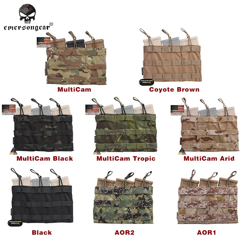 Emersongear Triple Open Top Magazine Pouch 5.56 Tactical Military Paintball Wargame Equipment EM6356 Multicam Coyote Black AOR2
Emersongear Triple Open Top Magazine Pouch 5.56 Tactical Military Paintball Wargame Equipment EM6356 Multicam Coyote Black AOR2