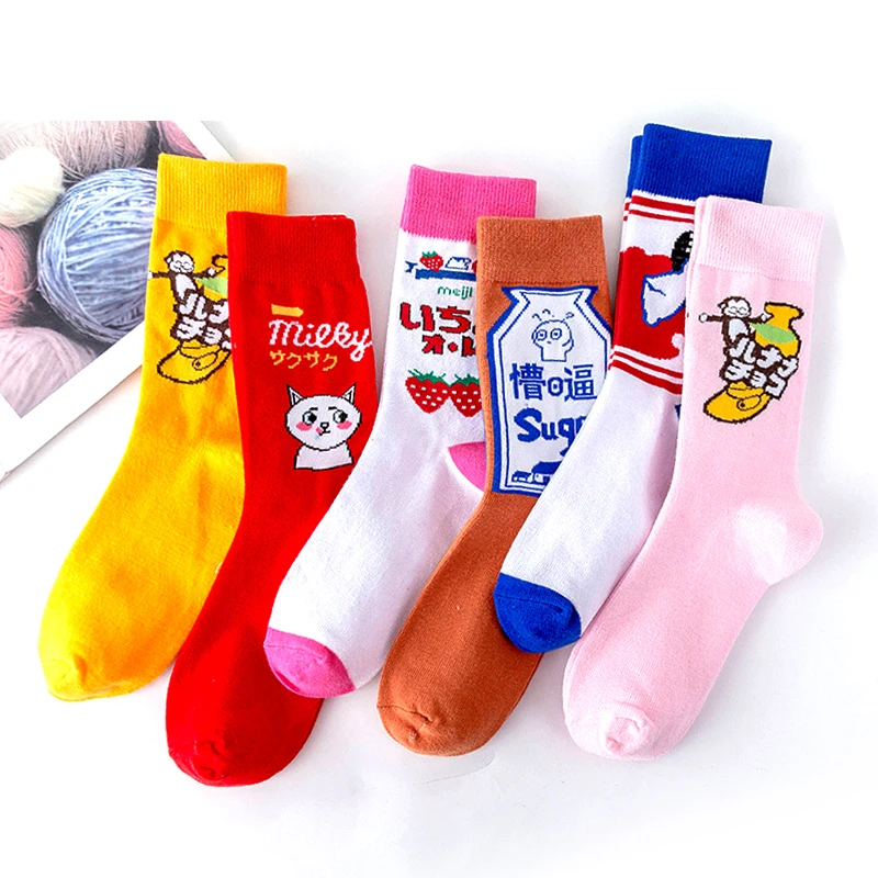 Japanese Harajuku Cartoon Cute Funny Women Casual Socks Women Short Socks Animal Men Happy Cotton Colorful Pink Socks Female
Japanese Harajuku Cartoon Cute Funny Women Casual Socks Women Short Socks Animal Men Happy Cotton Colorful Pink Socks Female