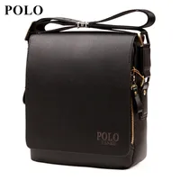 2018 POLO New Arrival Fashion Business pu Leather Men Messenger Bags Promotional Crossbody Shoulder Bag Casual Man Bag image