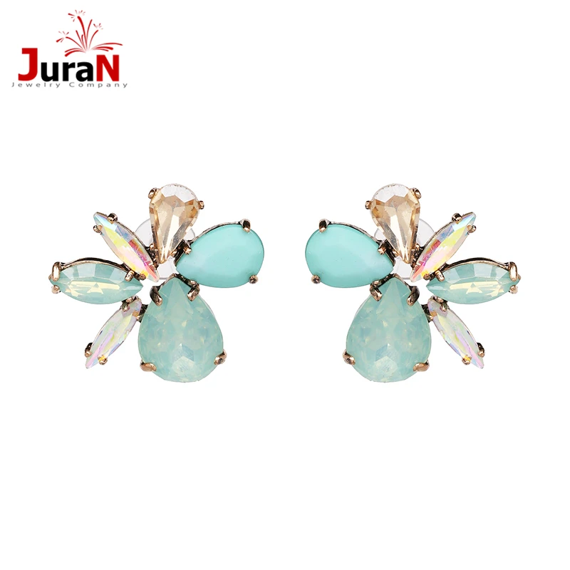 JURAN 2019 New Design Green Crystal Statement Stud Earrings Simple Rainstones women Earrings Trendy Jewelry Friends Gifts 
JURAN 2019 New Design Green Crystal Statement Stud Earrings Simple Rainstones women Earrings Trendy Jewelry Friends Gifts