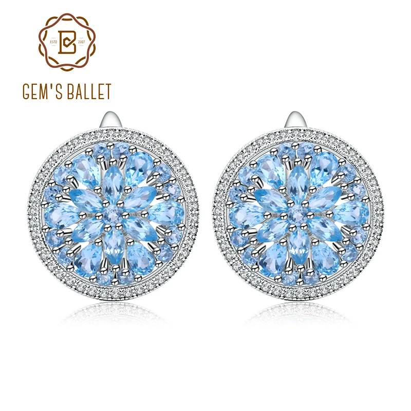 Gem's Ballet 7.37Ct Natural Swiss Blue Topaz Gemstone Stud Earings 925 Sterling Silver Cocktail Earrings For Women Fine Jewelry
Gem's Ballet 7.37Ct Natural Swiss Blue Topaz Gemstone Stud Earings 925 Sterling Silver Cocktail Earrings For Women Fine Jewelry
