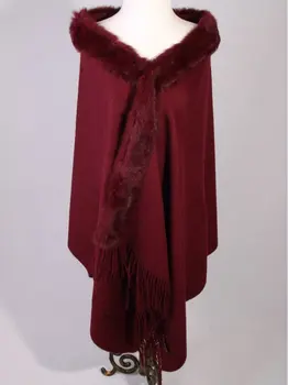 New Burgundy Winter Shawl Chinese Women's 100% Wool Cashmere Rabbit Fur Scarf Thick Warm Wrap SC-011
New Burgundy Winter Shawl Chinese Women's 100% Wool Cashmere Rabbit Fur Scarf Thick Warm Wrap SC-011
