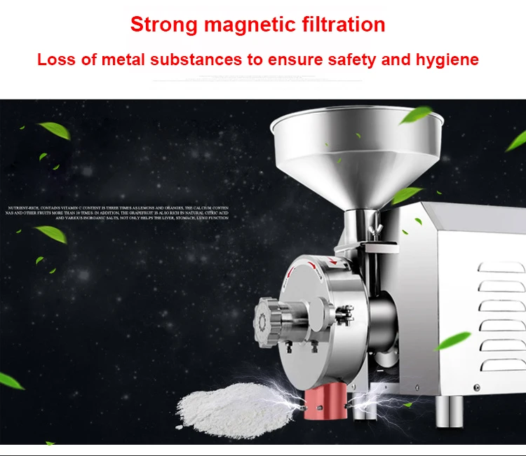 Commercial Flour Mill Machine High Power Powder Machine 2.2kw High Efficiency Grain Grinder electric grain crusher 4 Mallzona Commercial Flour Mill Machine High Power Powder Machine 2.2kw High Efficiency Grain Grinder electric grain crusher Mallzona
