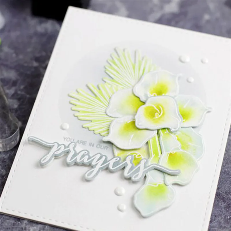 YaMinSanNiO Sympathy Lilies Flower Letter Outline Die Cuts for Card Makings Scrapbooking Metal Dies 2019 New Stencil Decoration
YaMinSanNiO Sympathy Lilies Flower Letter Outline Die Cuts for Card Makings Scrapbooking Metal Dies 2019 New Stencil Decoration