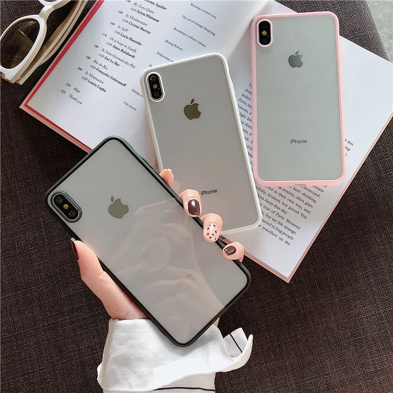 Fashion colorful Transparent Anti-shock Frame Phone Case For iPhone X XS XR XS Max 8 7 6 6S Plus Soft TPU Protection Back Cover
Fashion colorful Transparent Anti-shock Frame Phone Case For iPhone X XS XR XS Max 8 7 6 6S Plus Soft TPU Protection Back Cover