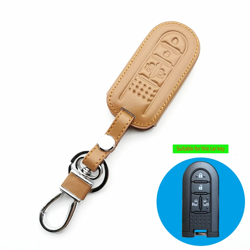 Genuine Leather Key Chain Remote Control Car Key Cover for Toyota Daihatsu Tanto ZAD LA600S Custom Move LA150S Moovecanvas LA800
Genuine Leather Key Chain Remote Control Car Key Cover for Toyota Daihatsu Tanto ZAD LA600S Custom Move LA150S Moovecanvas LA800