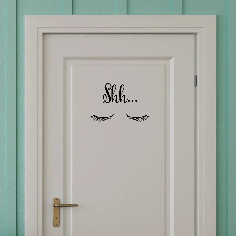 Closed Eyes Pattern Shh High Quality Wall Sticker Vinyl Art Mural Special Design Eyelash Door Decals Baby Rooms Stickers W407
Closed Eyes Pattern Shh High Quality Wall Sticker Vinyl Art Mural Special Design Eyelash Door Decals Baby Rooms Stickers W407