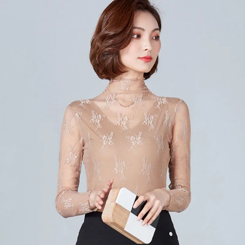 Sanishroly 2018 Summer Autumn Women Turtleneck Blouses Slim Floral Lace Blouse Ladies Long Sleeve Bottoming Mesh Shirt Tops S104
Sanishroly 2018 Summer Autumn Women Turtleneck Blouses Slim Floral Lace Blouse Ladies Long Sleeve Bottoming Mesh Shirt Tops S104