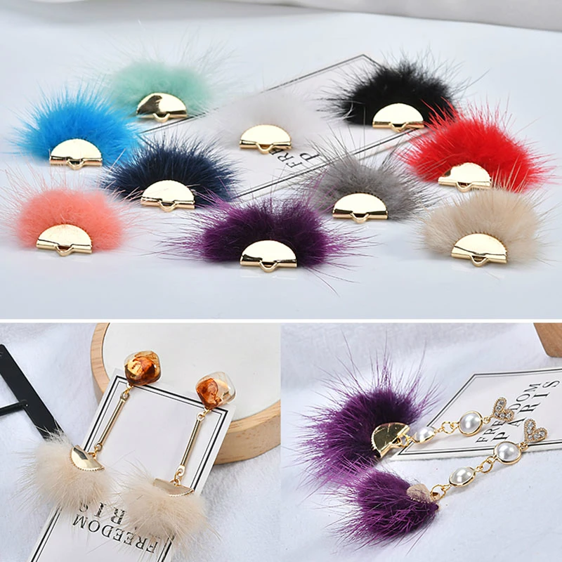 Fall / winter handmade earrings DIY material bag mink hair pendant pendant earrings made by ourselves
Fall / winter handmade earrings DIY material bag mink hair pendant pendant earrings made by ourselves