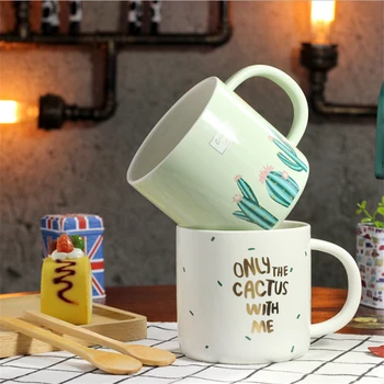 Cute Mug With Cactus And Letter Pattern Ceramic Coffee Mug With Spoon Eco-Friendly Coffee Cup With Hand Grip Mothers Day Gift
Cute Mug With Cactus And Letter Pattern Ceramic Coffee Mug With Spoon Eco-Friendly Coffee Cup With Hand Grip Mothers Day Gift