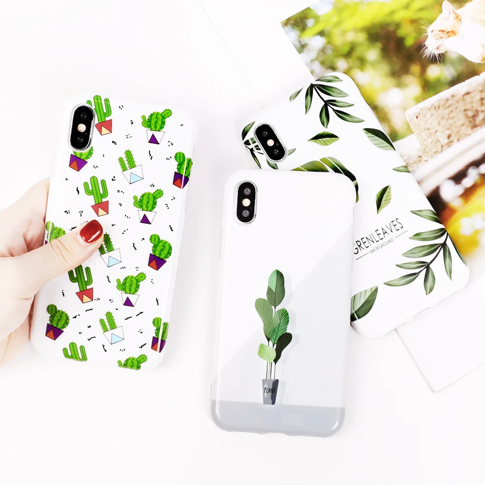SUYACS Phone Case For iPhone XS Max XR 6 6s 7 8 Plus X Cartoon Cactus Green Banana Leaves Soft IMD Phone Back Cover Cases
SUYACS Phone Case For iPhone XS Max XR 6 6s 7 8 Plus X Cartoon Cactus Green Banana Leaves Soft IMD Phone Back Cover Cases