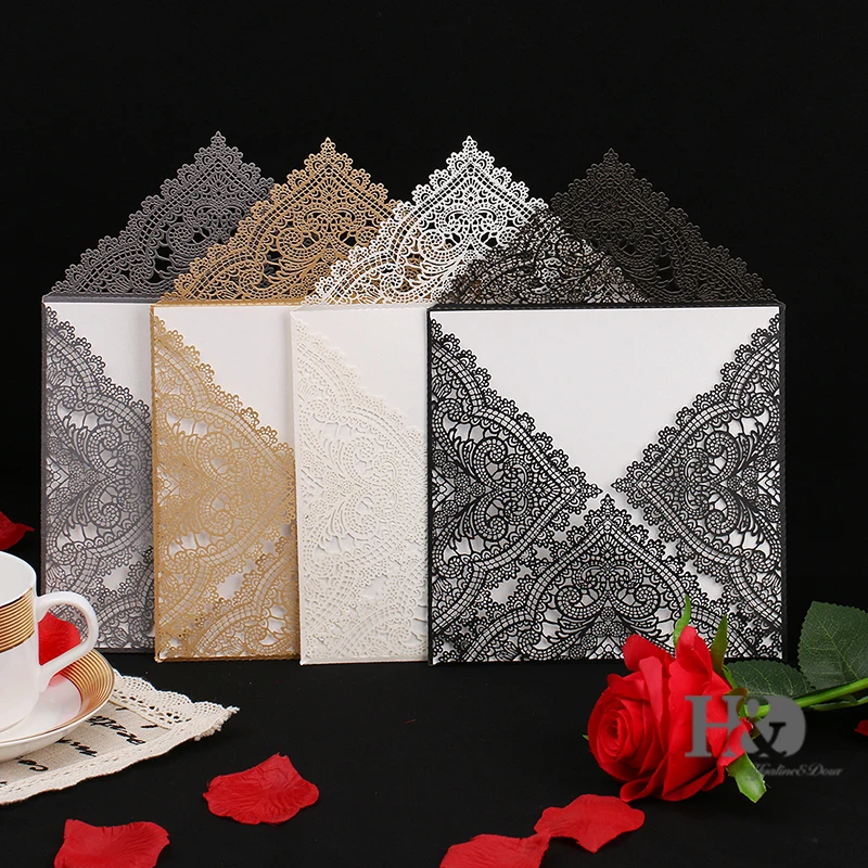 60Pcs Wedding Party Invitation Card Romantic Decorative Cards Envelope Delicate Carved Pattern Wedding Invitations Party Supply
60Pcs Wedding Party Invitation Card Romantic Decorative Cards Envelope Delicate Carved Pattern Wedding Invitations Party Supply