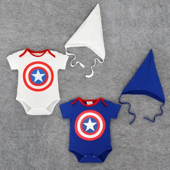 Free Shipping Baby Boy Cotton Rompers White Captain America Hero Costume Superstar Kids Clothes Two Piece Tricorne Hat Jumpsuits
Free Shipping Baby Boy Cotton Rompers White Captain America Hero Costume Superstar Kids Clothes Two Piece Tricorne Hat Jumpsuits