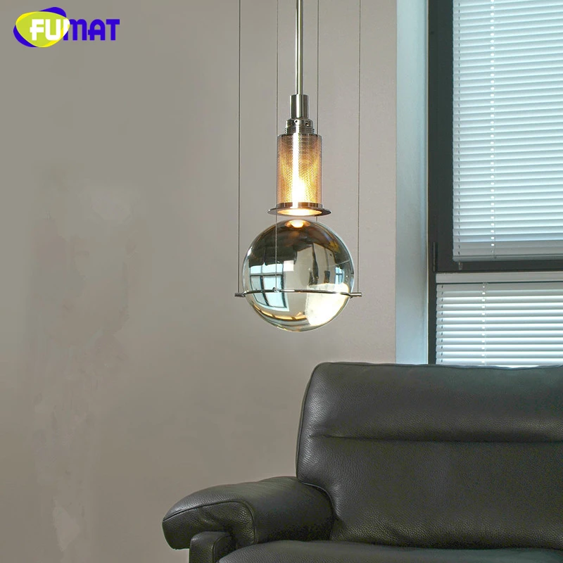 

FUMAT Crystal K9 Pendant Lamps Ball Jewel Hanglamp LED Modern Copper Dining Room Chandelier Loft Suspension Light Fixtures Lamp