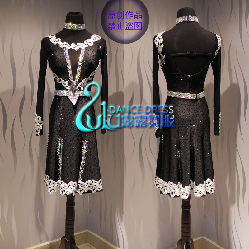 Black and white fabric Latin Ballroom Dance Dress Latin dance dress latin dance dress Ballroom Latin Dance Competition Dress
Black and white fabric Latin Ballroom Dance Dress Latin dance dress latin dance dress Ballroom Latin Dance Competition Dress