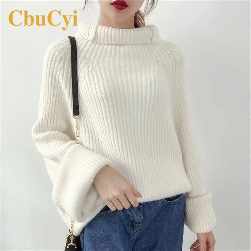Women Turtleneck Sweaters Autumn Free Size Flare Sleeve Long Loose Pullovers and Sweaters Women Fashion Knitted Sweaters Jumpers
Women Turtleneck Sweaters Autumn Free Size Flare Sleeve Long Loose Pullovers and Sweaters Women Fashion Knitted Sweaters Jumpers