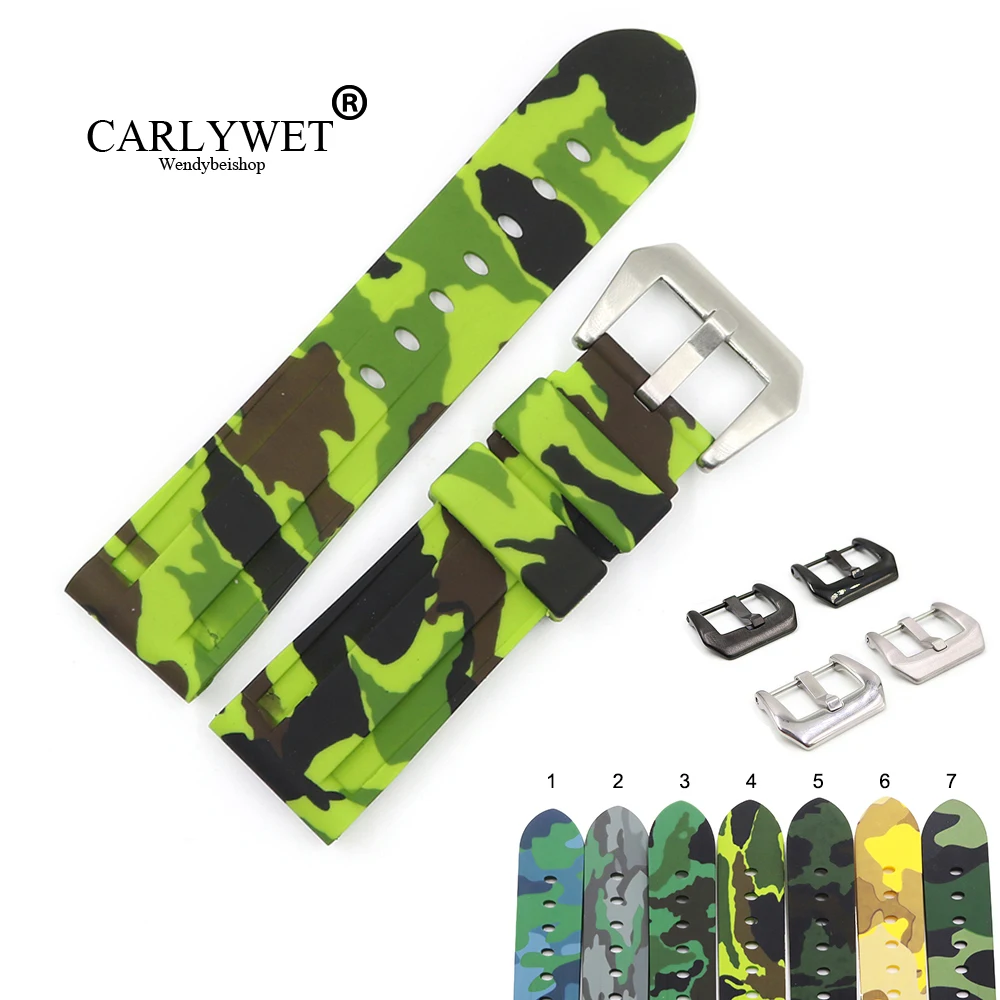 Ремешок CARLYWET резиновый для часов, водонепроницаемый силиконовый сменный Браслет для часов Panerai Luminor, коричневый светло-зеленый черный, 22 дюйма 24 мм
Ремешок CARLYWET резиновый для часов, водонепроницаемый силиконовый сменный Браслет для часов Panerai Luminor, коричневый светло-зеленый черный, 22 дюйма 24 мм