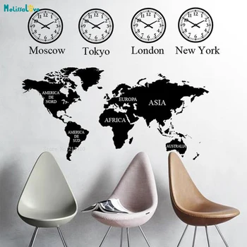 World Map Wall Decal Custom Country Murals Office Clock Sticker for Office Classroom Removable Home Decoration Vinyl YT1054
World Map Wall Decal Custom Country Murals Office Clock Sticker for Office Classroom Removable Home Decoration Vinyl YT1054