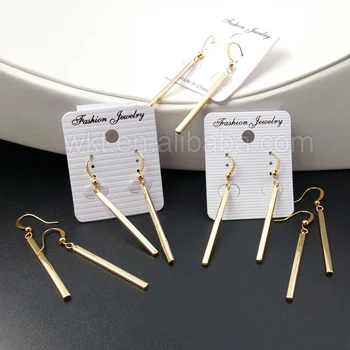 WT-E250 Fashion Design Long Earrings for Women Rectangle Gold Electroplated 3*38mm Simple Earrings Jewelry Wholesale 5Pairs/lot
WT-E250 Fashion Design Long Earrings for Women Rectangle Gold Electroplated 3*38mm Simple Earrings Jewelry Wholesale 5Pairs/lot