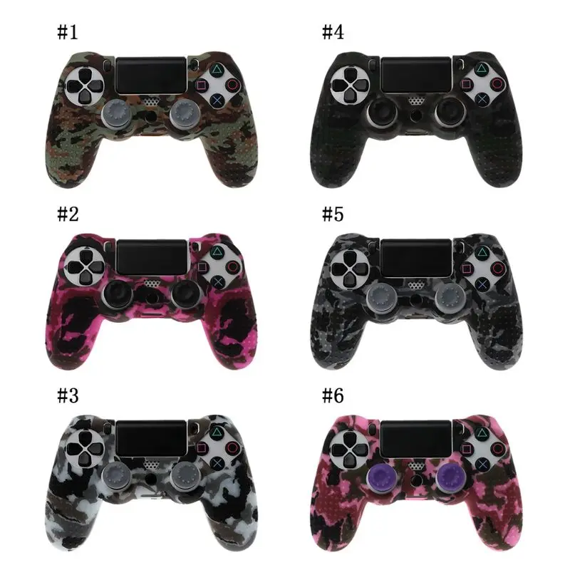 For Sony Dualshock PS4 DS4 Slim Pro Controller Silicone Camo Case Protective Skin + Thumb Stick Caps for Play station 4
For Sony Dualshock PS4 DS4 Slim Pro Controller Silicone Camo Case Protective Skin + Thumb Stick Caps for Play station 4