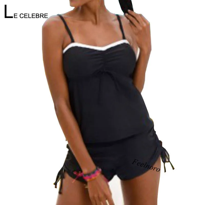 Plus size 2019 Women Swimwear Sexy Two piece Swimsuit Female Swim Beach Bathing Suit Bodysuit Shorts Strappy Tankini Black Bikni
Plus size 2019 Women Swimwear Sexy Two piece Swimsuit Female Swim Beach Bathing Suit Bodysuit Shorts Strappy Tankini Black Bikni