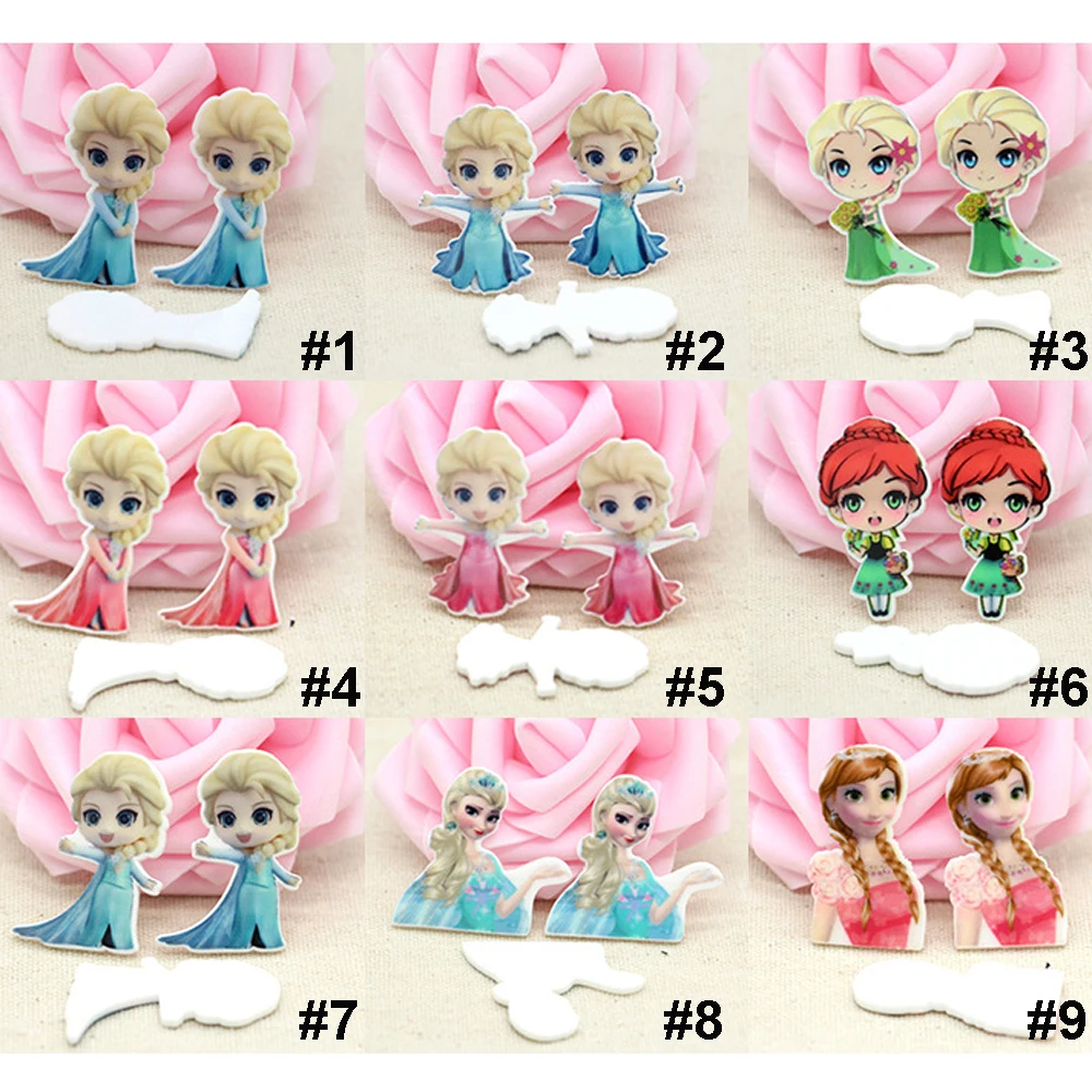 

90pcs Mixed Cartoon Princess Flatback Resin Assorted Beauty Girl Planar Resin Cabochon DIY Craft Embellishments Home Decorations