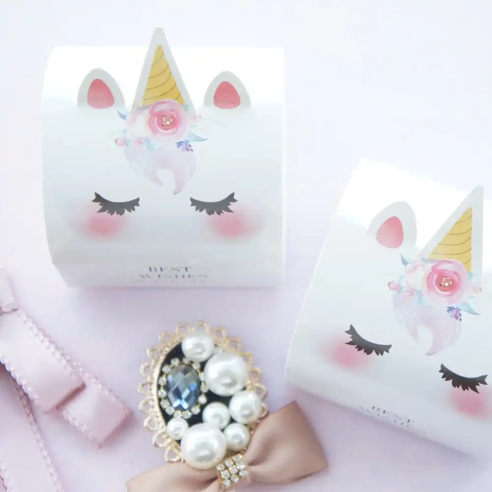 20pcs wedding candy box unicorn gift bags paper candy gift 
