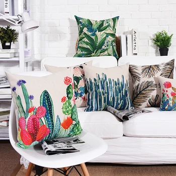 Cactus Cushion Cover Pillow case Floral Throw decorative cushion covers Vintage Green Plant Cotton Linen 45cm*45cm/30x50cm
Cactus Cushion Cover Pillow case Floral Throw decorative cushion covers Vintage Green Plant Cotton Linen 45cm*45cm/30x50cm