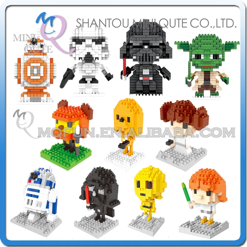 Mini Qute LNO diamond star wars BB8 Darth Vader Yoda R2D2 stormtroops plastic building block model action figure educational toy
Mini Qute LNO diamond star wars BB8 Darth Vader Yoda R2D2 stormtroops plastic building block model action figure educational toy