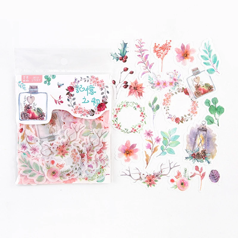 40 pcs Colorful wreath plant sticker photo album washi paper sticker Scrapbook decor stickers diy Gift card Scrapbooking sticker
40 pcs Colorful wreath plant sticker photo album washi paper sticker Scrapbook decor stickers diy Gift card Scrapbooking sticker