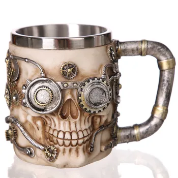 3D Robot Skull Beer Mug Stainless Steel Inside Coffee Beer Tea Drinking Cup Christmas Halloween Gifts for Men Skull Coffee Mug
3D Robot Skull Beer Mug Stainless Steel Inside Coffee Beer Tea Drinking Cup Christmas Halloween Gifts for Men Skull Coffee Mug