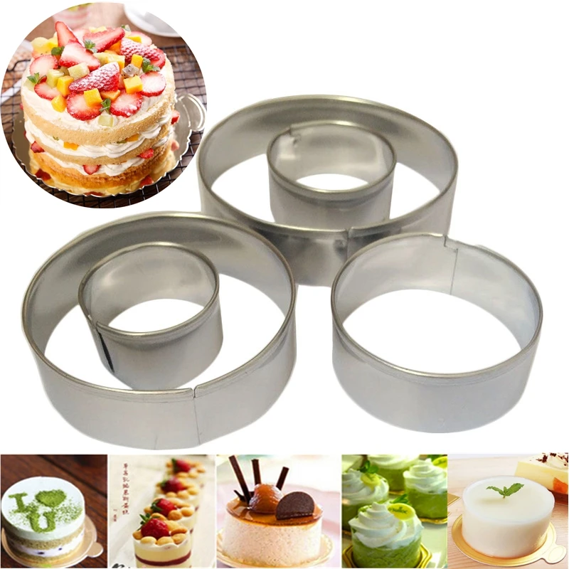 Aomily 5pcs/Set DIY Mousse Cake Mold Stainless Steel Decorating Tools Round Silver Ring Slicer Cutter Hand Push Baking Cooking
Aomily 5pcs/Set DIY Mousse Cake Mold Stainless Steel Decorating Tools Round Silver Ring Slicer Cutter Hand Push Baking Cooking