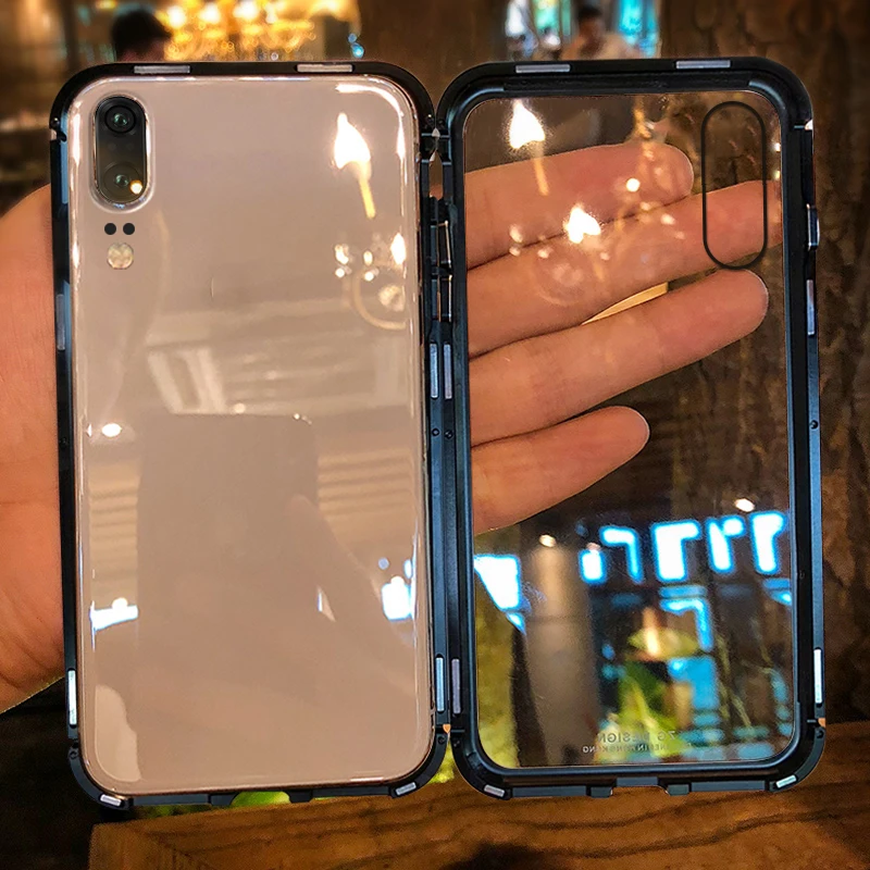 Magnet Metal Bumper Magnetic Case for Huawei P20 lite P20pro Nova 3E for Huawei Honor Mate 10 pro Luxury Tempered Glass Cover
Magnet Metal Bumper Magnetic Case for Huawei P20 lite P20pro Nova 3E for Huawei Honor Mate 10 pro Luxury Tempered Glass Cover