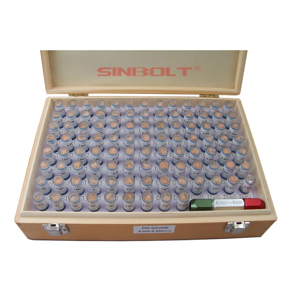 Sinbolt Metric Pin gauge Set,8.000mm--8.990mm,100pcs+Pin Gauge Handle,fast delivery
Sinbolt Metric Pin gauge Set,8.000mm--8.990mm,100pcs+Pin Gauge Handle,fast delivery