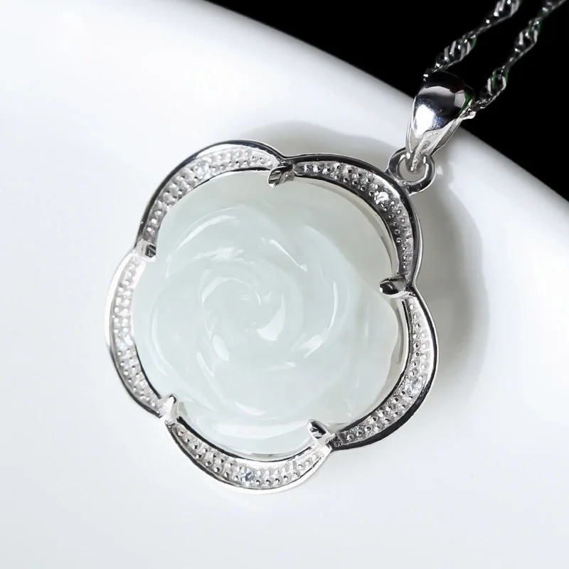 S925 Silver Jewelry Natural Rose Jade Pendant Jadetite Necklace Drop Shipping Hand-carved Lucky Amulet Necklace Gift
S925 Silver Jewelry Natural Rose Jade Pendant Jadetite Necklace Drop Shipping Hand-carved Lucky Amulet Necklace Gift