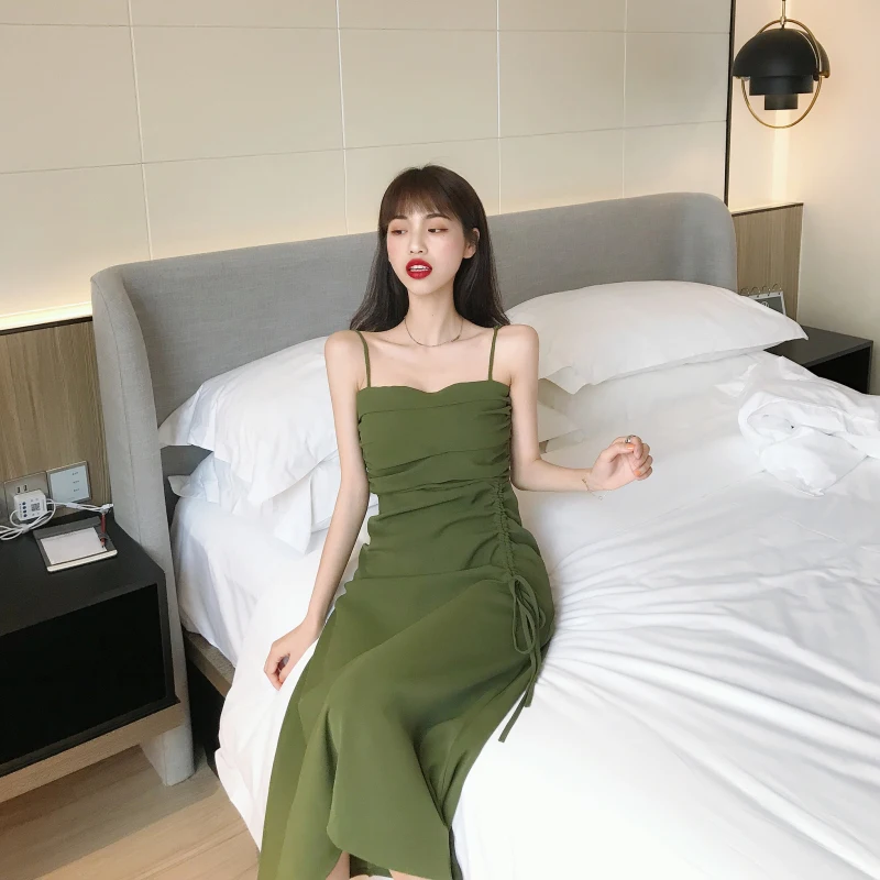 new Women's Clothing spaghetti strap dresses strapless vintage summer fashion brand green dress off shoulder vestidos aesthetic
new Women's Clothing spaghetti strap dresses strapless vintage summer fashion brand green dress off shoulder vestidos aesthetic