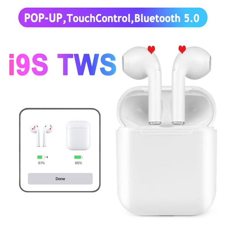 i9s tws Wireless earphone earbuds 5.0 bluetooth headset sport headphone Invisible Earbud pk i10 i20 i30 i60 i80 i100 i500
i9s tws Wireless earphone earbuds 5.0 bluetooth headset sport headphone Invisible Earbud pk i10 i20 i30 i60 i80 i100 i500