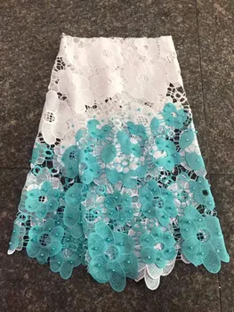 2017 Latest African Guipure Lace Fabrics Embroidered High Quality Water Soluble Lace Green White Cord Lace Fabric With Beads
2017 Latest African Guipure Lace Fabrics Embroidered High Quality Water Soluble Lace Green White Cord Lace Fabric With Beads
