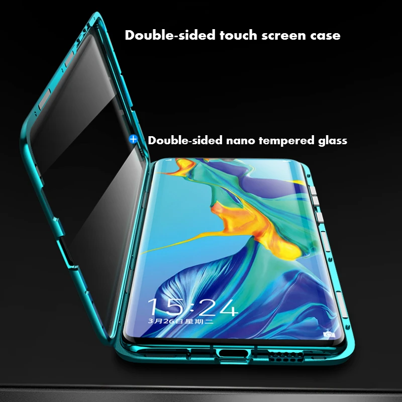 360 Full Cover Double sided Glass build-in Magnet Metal Frame Magnetic Adsorption Flip Case For Xiaomi Redmi Note 7 Pro Mi 9 SE
360 Full Cover Double sided Glass build-in Magnet Metal Frame Magnetic Adsorption Flip Case For Xiaomi Redmi Note 7 Pro Mi 9 SE